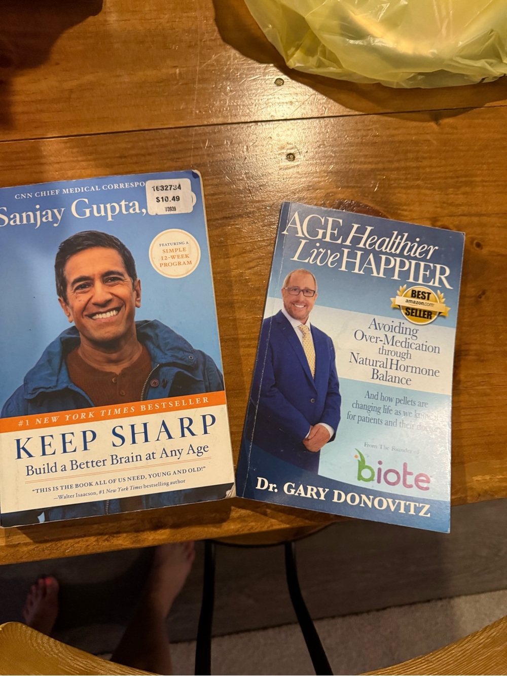 Keep Sharp and Age Healthier Live Happier Paperback books x 2